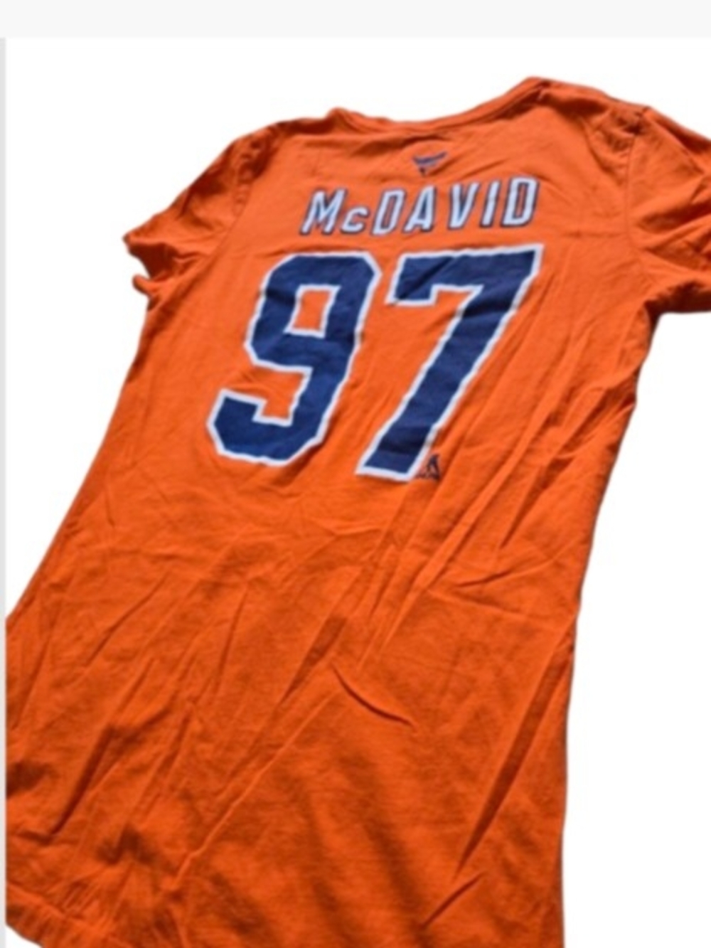 🐾 $5 With Purchase McDavid #97 Orange Women's Crew Neck Short Sleeve T-shirt S